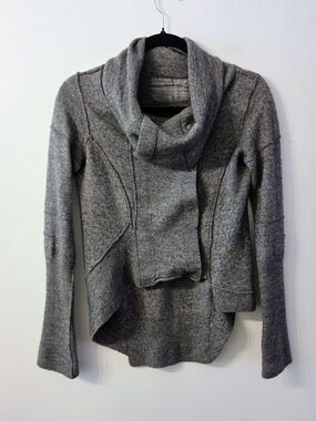 All Saints Asymmetric Alpaca/Linen Sweater